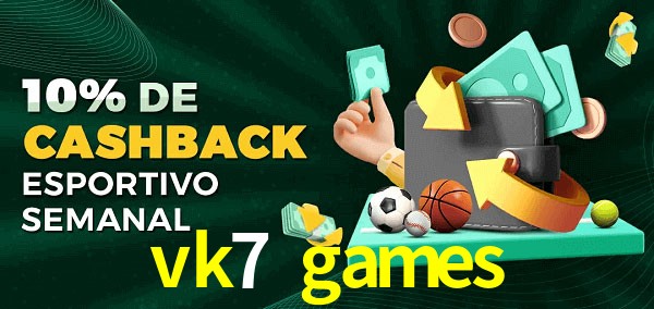 10% de bônus de cashback na vk7 games